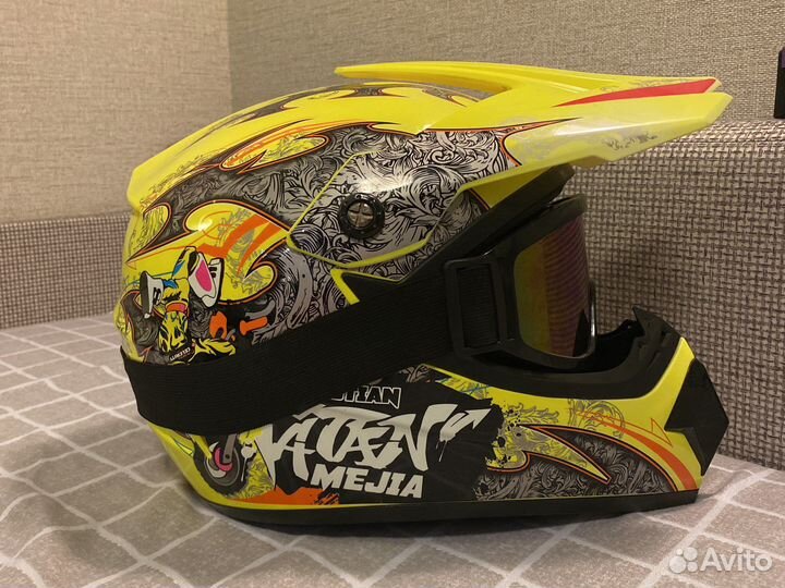 Шлем велосипедный фулфейс детский размер-s