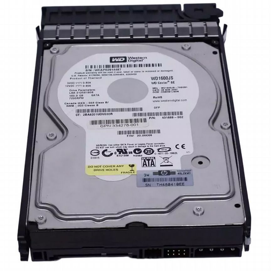 [WD1600JS-70SGB1] Жесткий Диск Hp 431688-002 Hdd Wd1600js-70sgb1