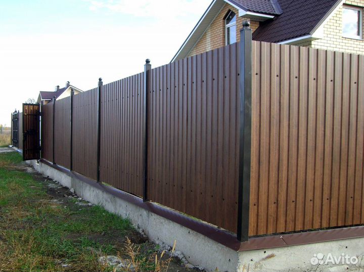 Забор из профнастила с гарантией