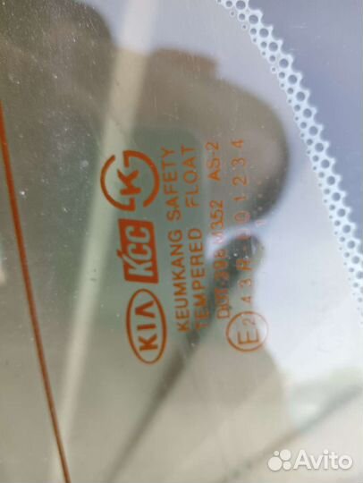 Стекло заднее kia rio 1