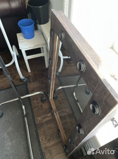 Гримерное зеркало с лампочками настенные 100х70