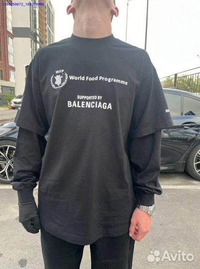 Лонгслив Balenciaga чёрный (Арт.79363)