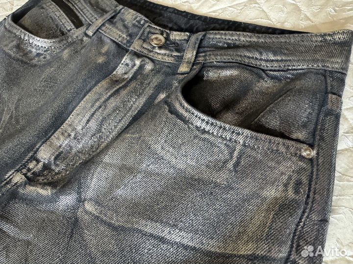 Джинсы Zara металлик