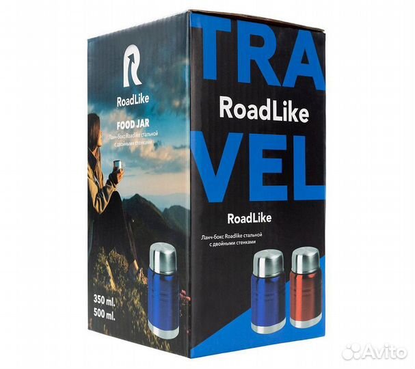 Ланч-бокс термос Roadlike 350мл, красный