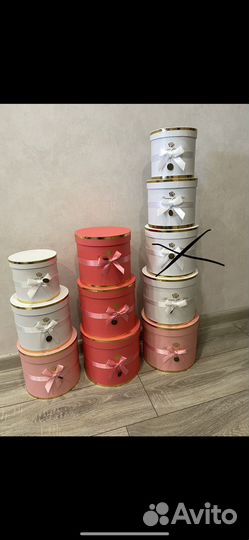 Шляпная подарочная коробка для цветов