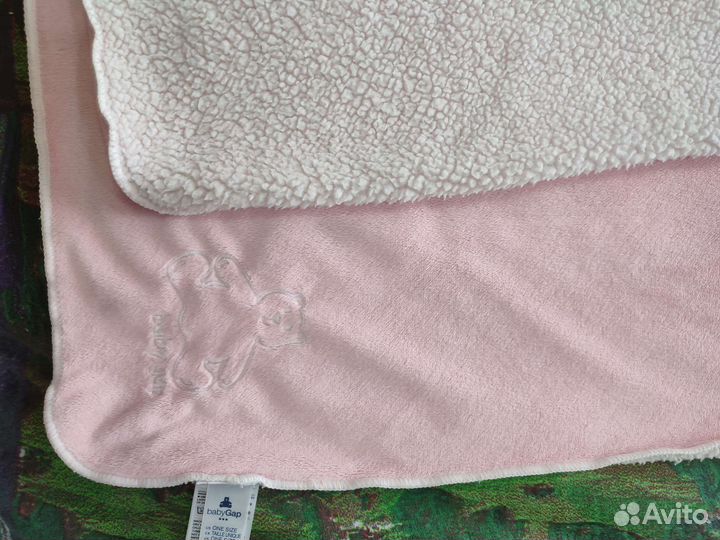 Зимний конверт до 6 мес, плед розовый