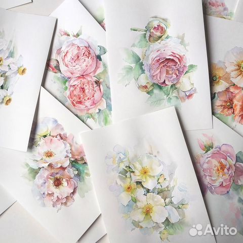 Акварель. Розы. На заказ