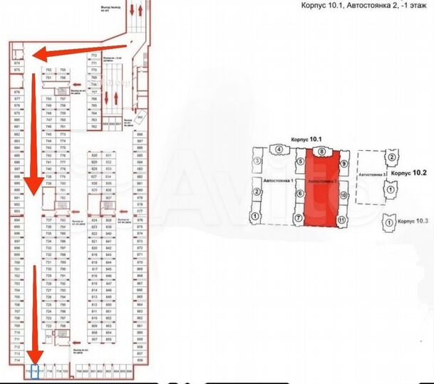 Машиноместо, 14 м²