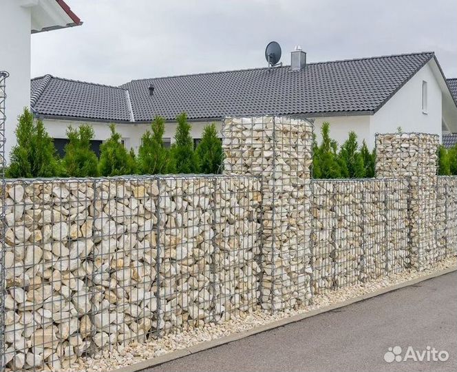 Забор из габионов