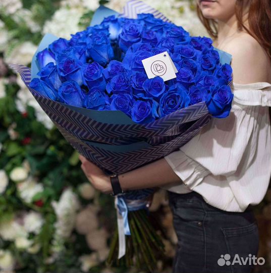 Синие розы Букеты доставка