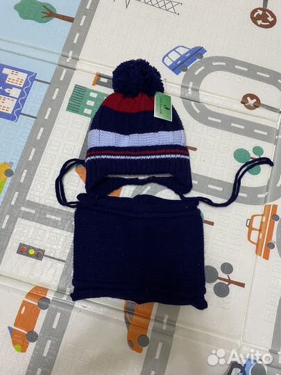Комплект шапка и снуд зима