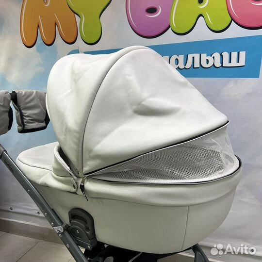 Коляска 3 в 1 indigo светло -серая