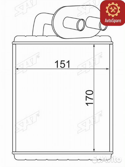 Радиатор отопителя салона isuzu ELF NPR6# NHR6# 94-98