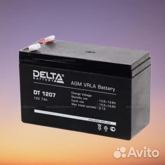 Аккумулятор ибп delta DT 1207 12V 7Ah