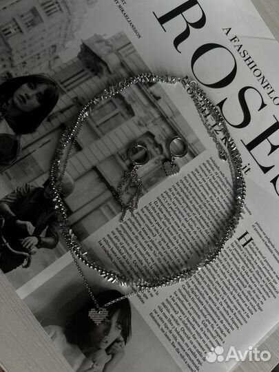 Колье чокер и серьги