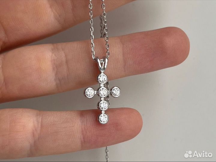 Подвеска, кулон Крестик tiffany