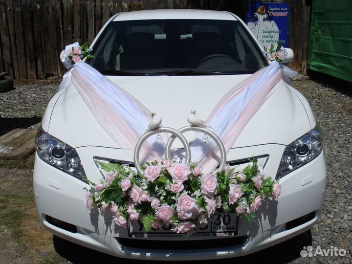 Свадебные кольца на машину