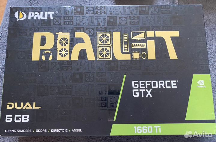 Продам видеокарту Palit GTX1660TI, 6GB