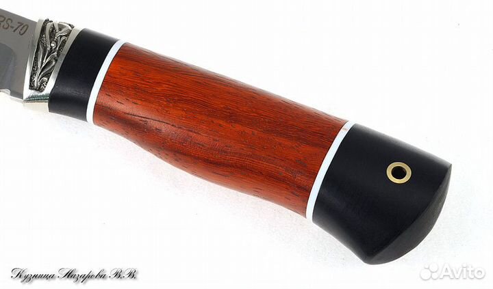 Нож Скиф S390 мельхиор черный граб падук