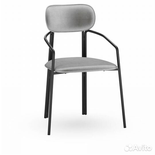 Стул Latitude Ror, Round, велюр, черный/серый