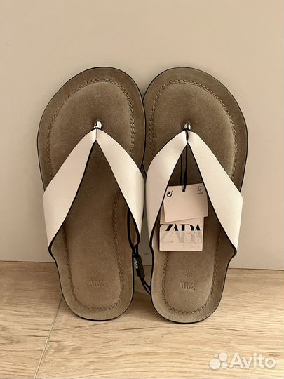 Шлепанцы кожа Zara 37