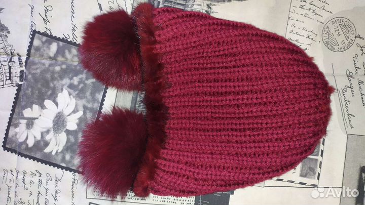 Комплект шапка&шарф из кролика