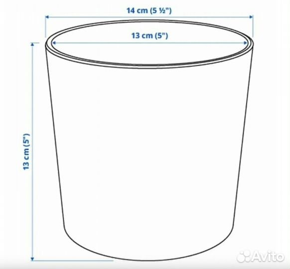 Цветочный горшок икеа рундминта собачки 15см
