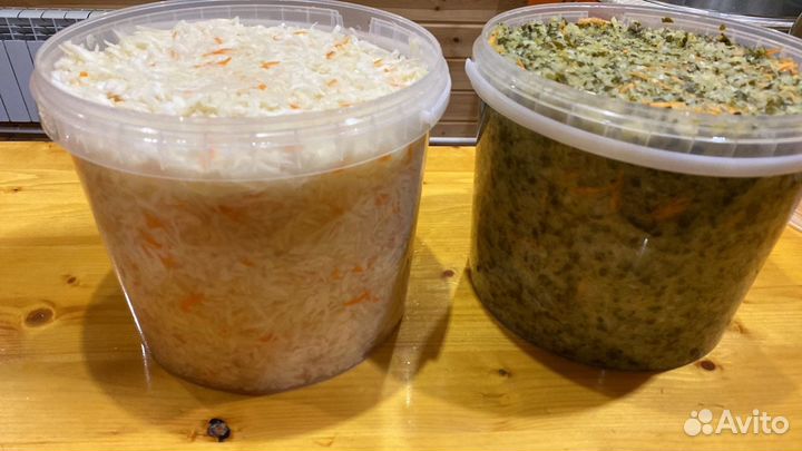 Щи зеленые, квашенная капуста