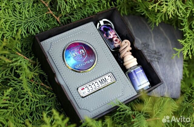 Обложка для автодокументов с лого и номером