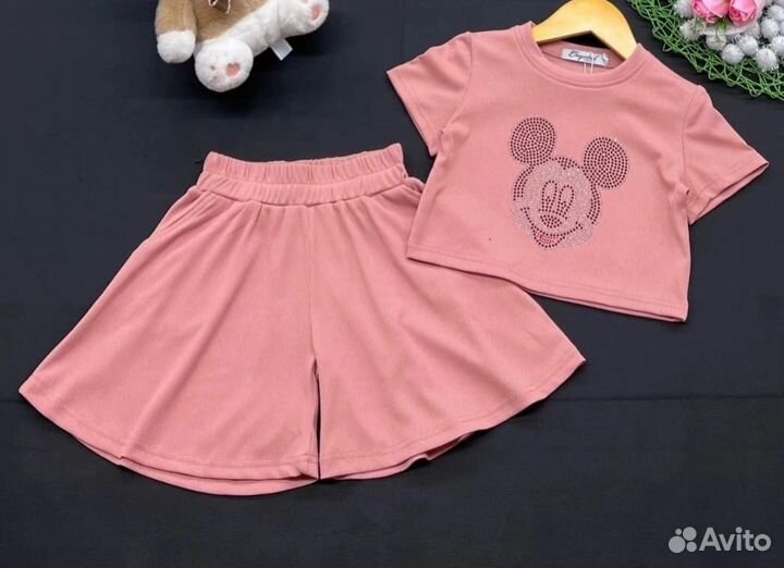 Летний костюм для девочки разные расцветки