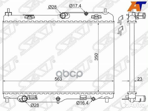 Радиатор Ford Fiesta 08-19 / EcoSport 14- FD000