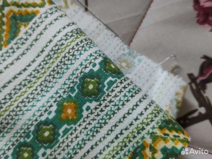 Отрез ткани лён времён СССР