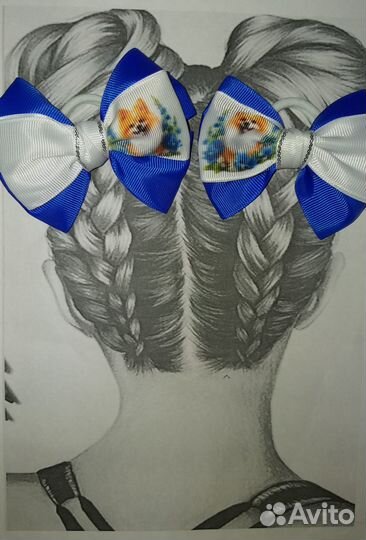 Бантики ручной работы в стиле канзаши