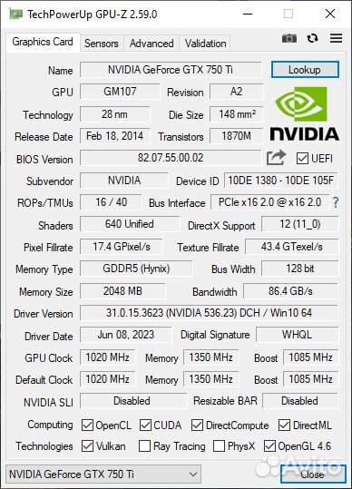 Nvidia Ninja GTX 750ti