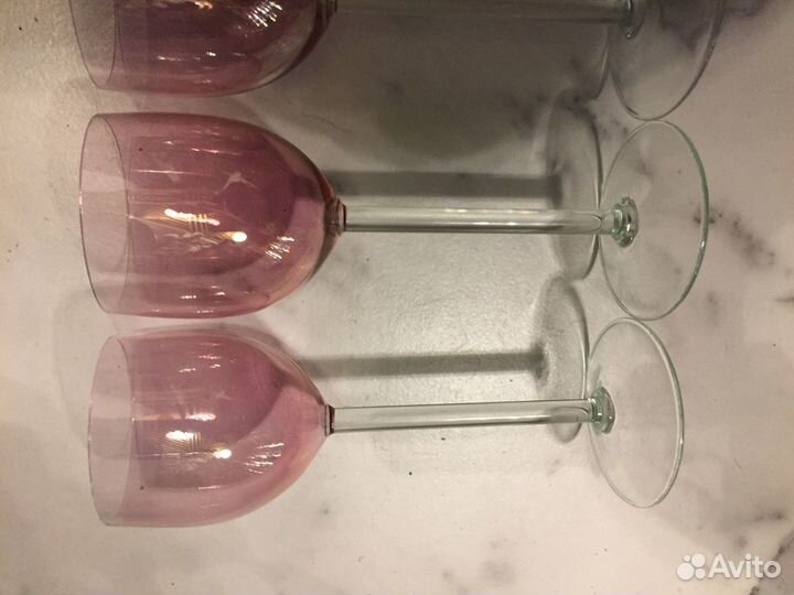 Калининские фужеры СССР цветное стекло