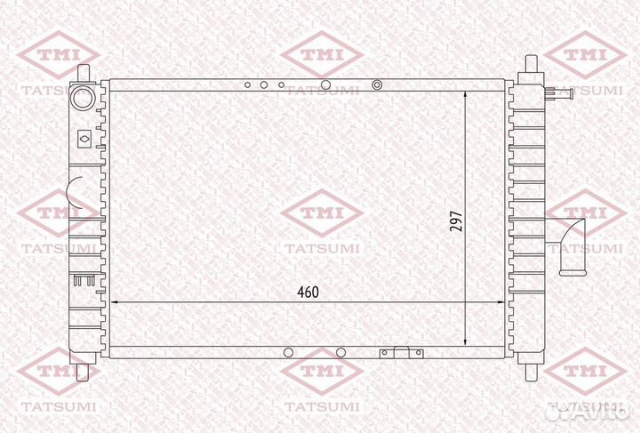 Радиатор охлаждения daewoo Matiz 98