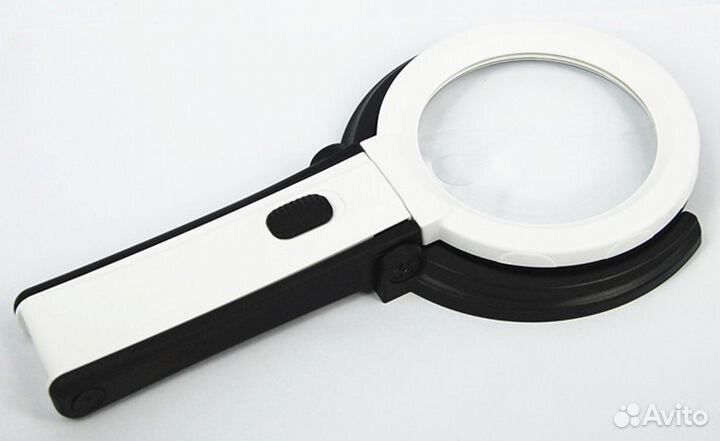 Настольная складная лупа лампа 2,5х90 8х25 мм