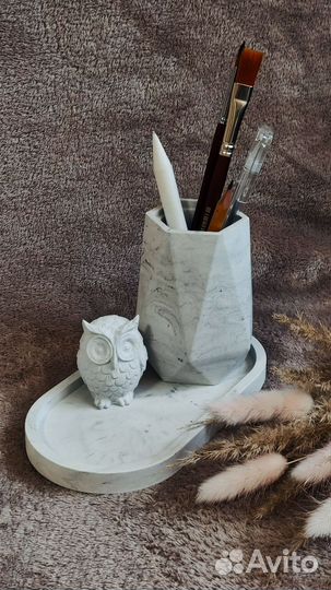 Набор изделий из гипса, подставка, шкатулка