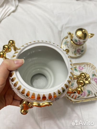 Самовар гжель сахарница СССР