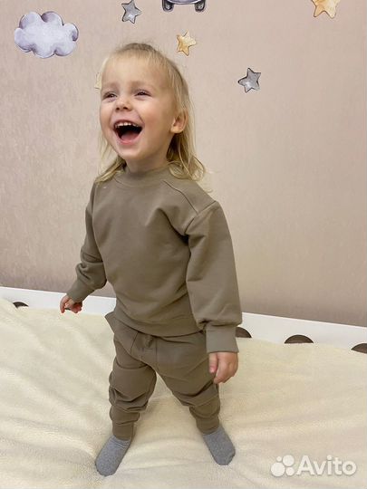 Костюм двойка с тонким начесом детский