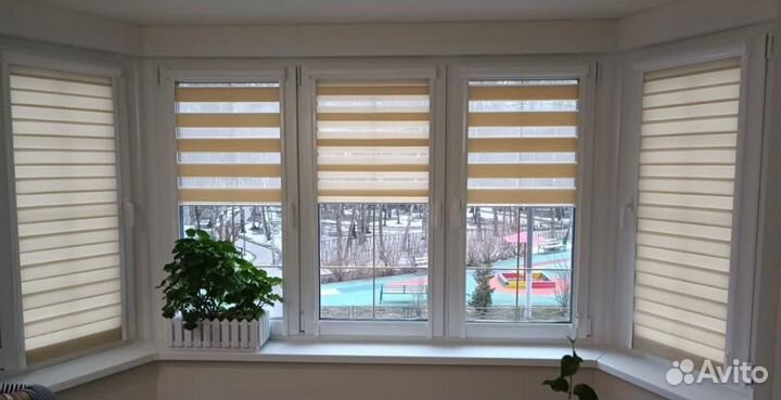 Рулонные шторы день ночь