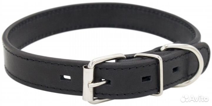 Ошейник 0663Ч 2сл 40 мм строченый длина до 65 см ч