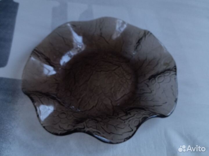 Тарелка для фруктов, конфет. Стеклянная