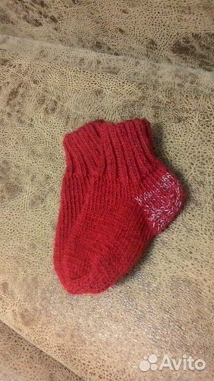 Шерстяные носки детские ручной вязки