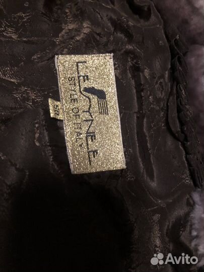 Шуба мутоновая с капюшоном из норки