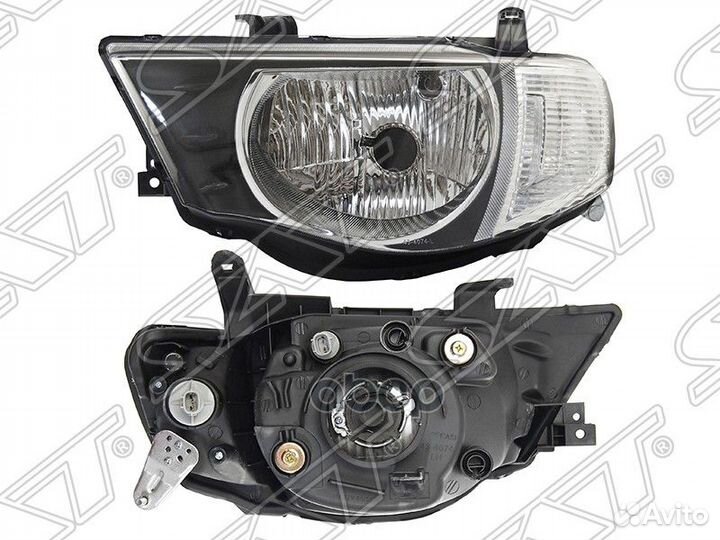 Фара mitsubishi L200/triton 07-14 LH белый габа