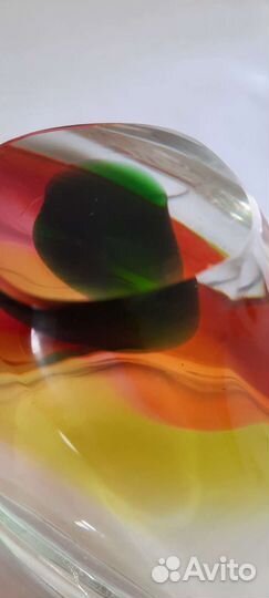 Винтажная пепельница цветное стекло чсср