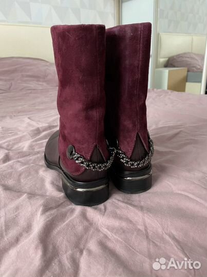 Сапоги кожаные демисезон