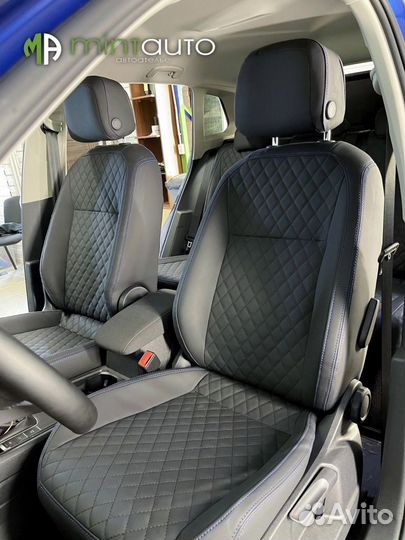 Чехлы уровня перетяжки на VW Tiguan 2