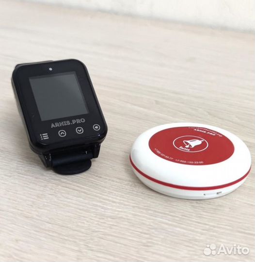 Кнопка вызова официанта и часы пейджер Элит